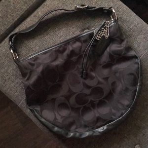 Black Monogram Coach Hobo